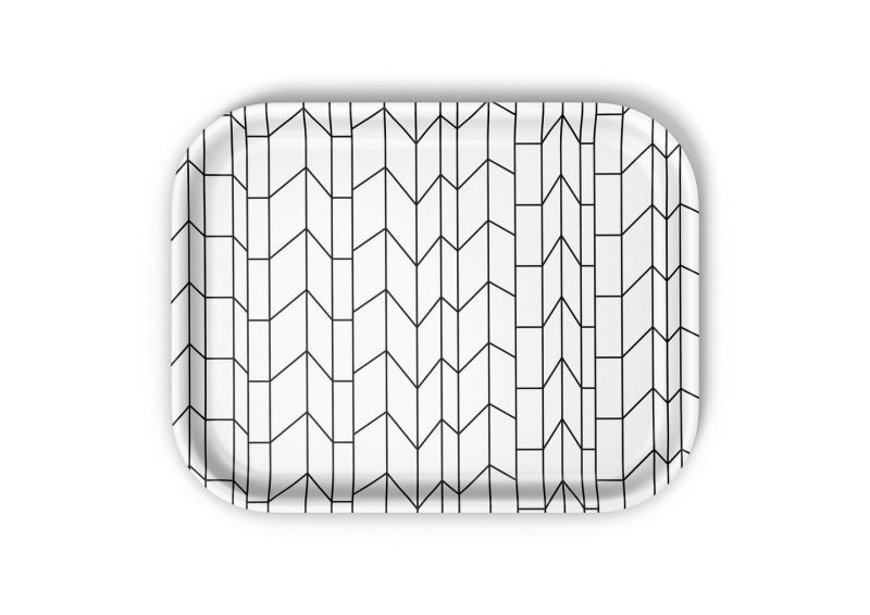 Vitra Tablett Medium mit Dot Pattern reverse dark, ein dekoratives Serviertablett für Zuhause.